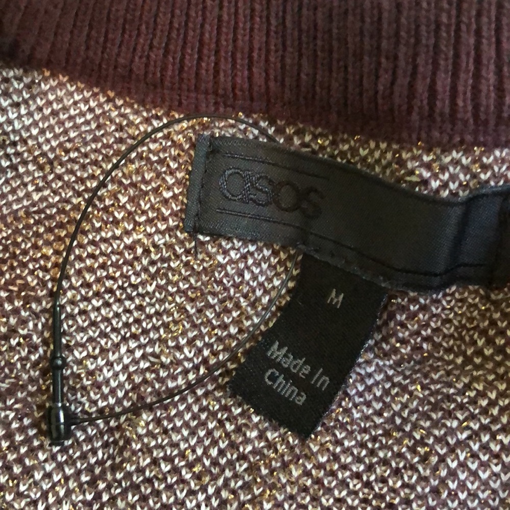 SOLD! ASOS NWOT men’s pullover metallic sweater - Picture 4 of 5